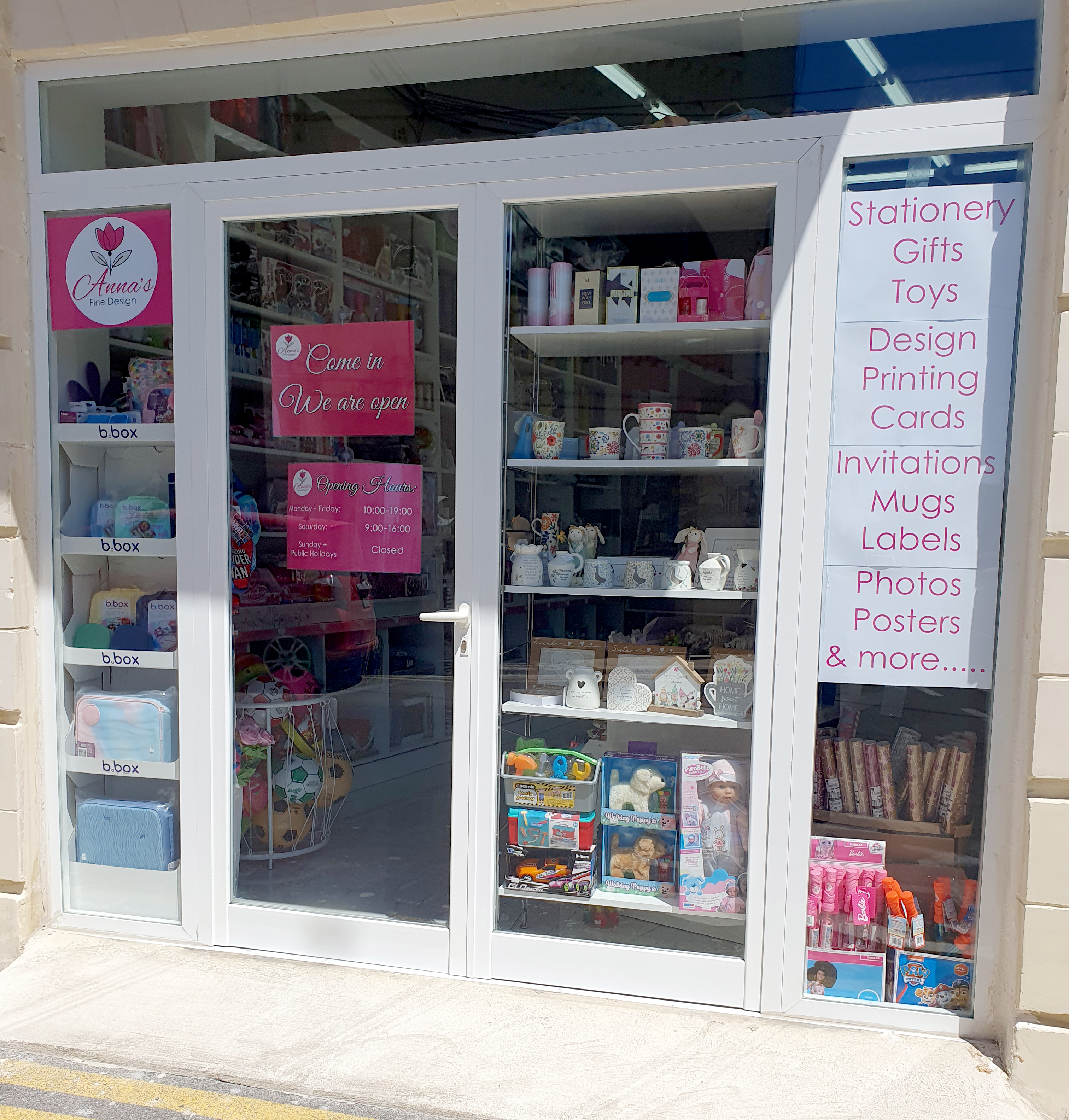 Front of Anna's Fine Design shop in Rabat